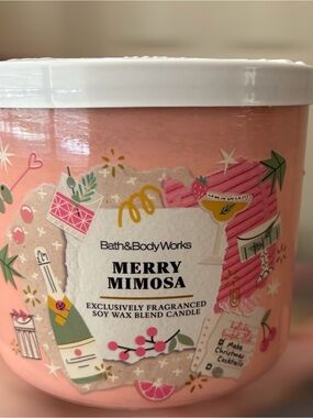 Bath & Body Works, NIB - Merry Mimosa 3-Wick Candle